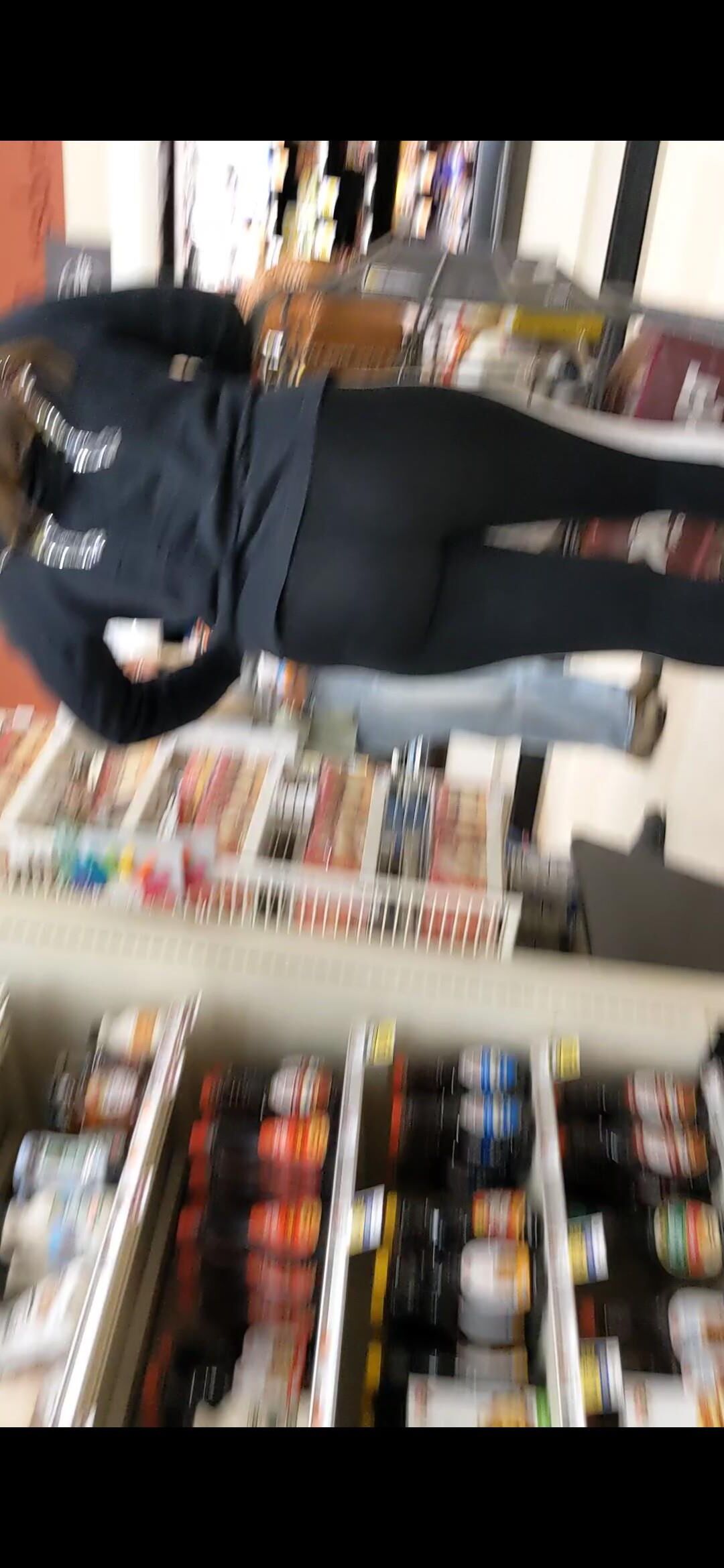 See Thru Leggings in Grocery Store