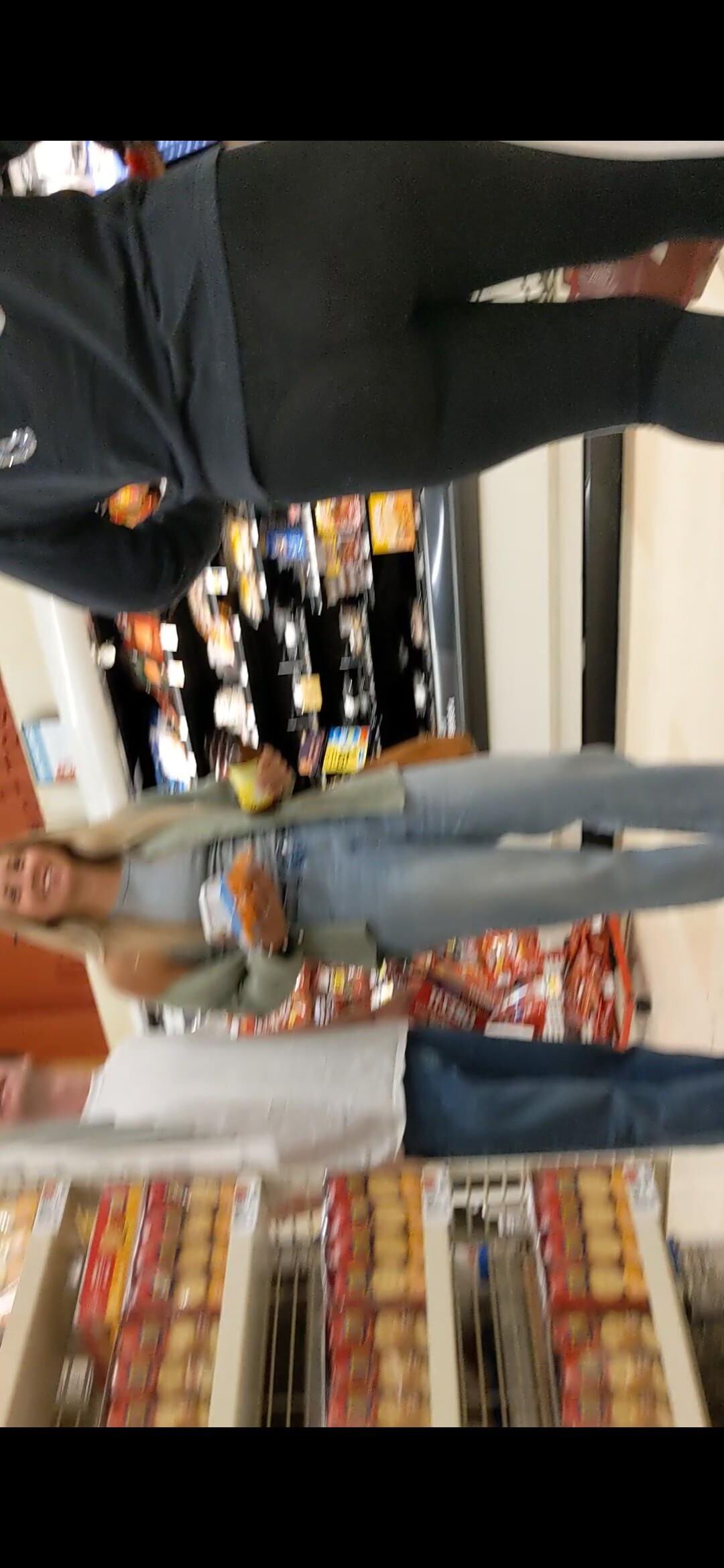 See Thru Leggings in Grocery Store