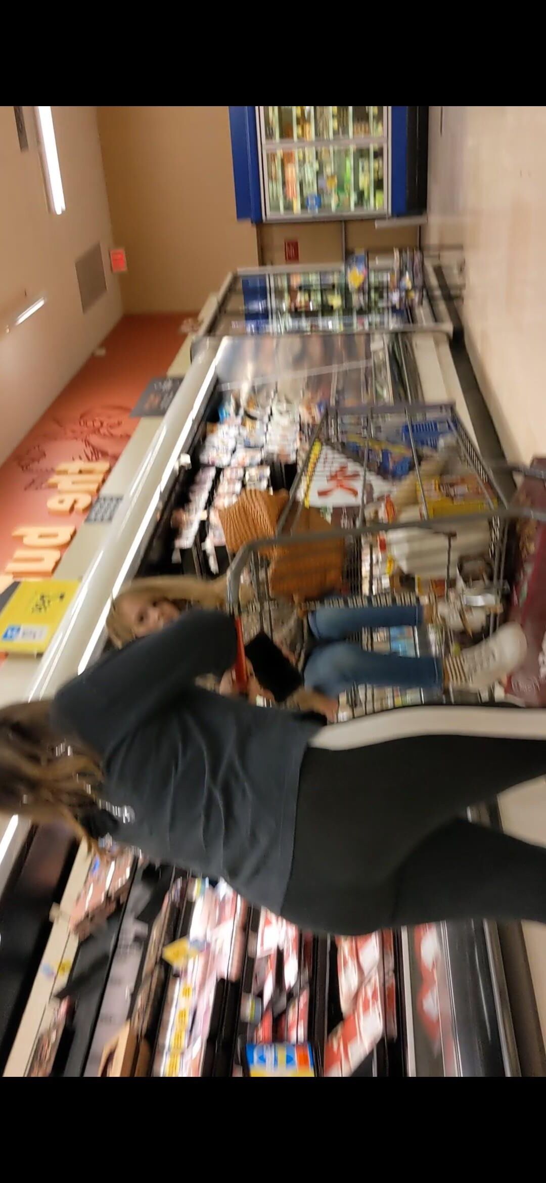 See Thru Leggings in Grocery Store