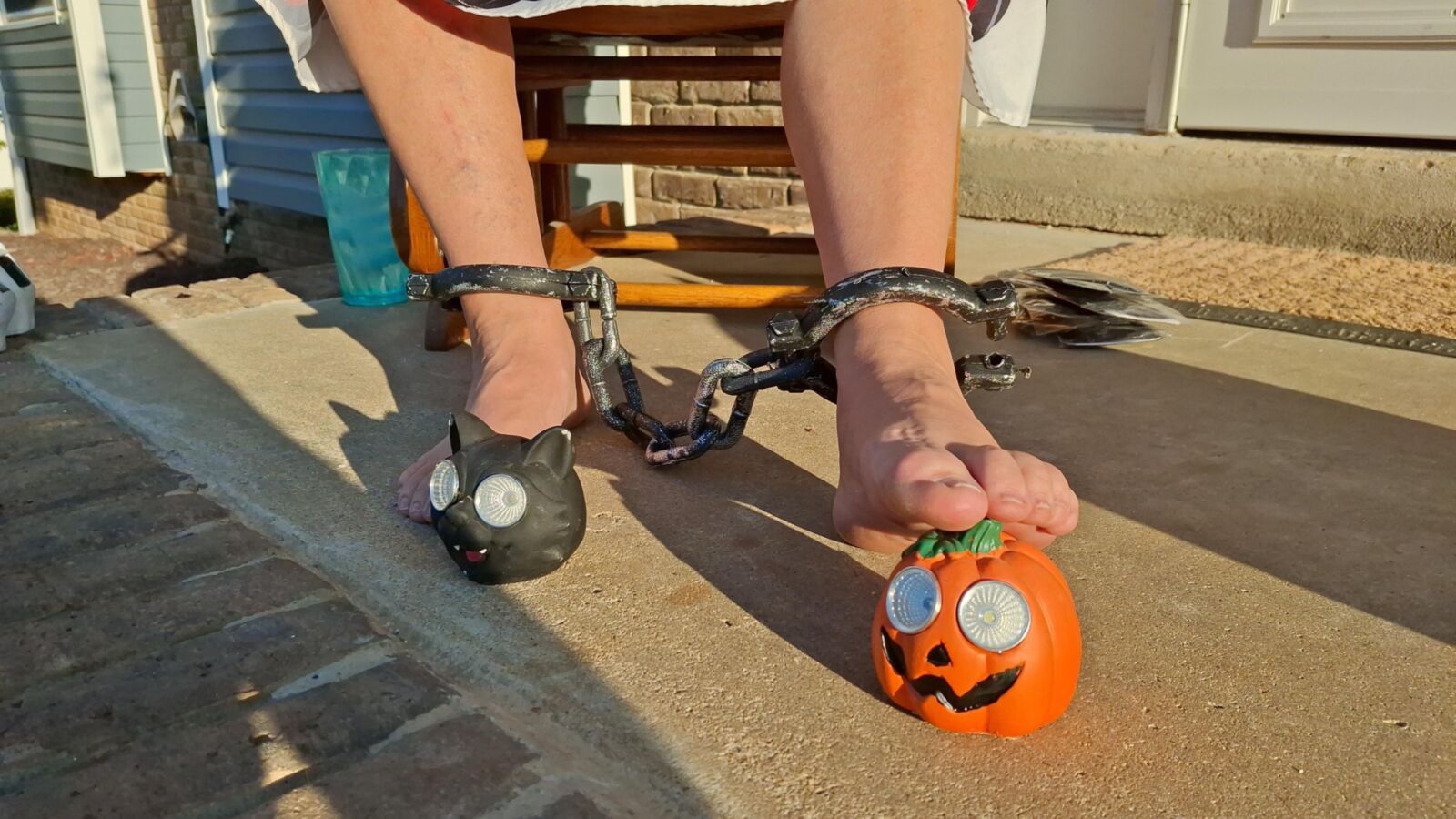 Showing off our Halloween feet