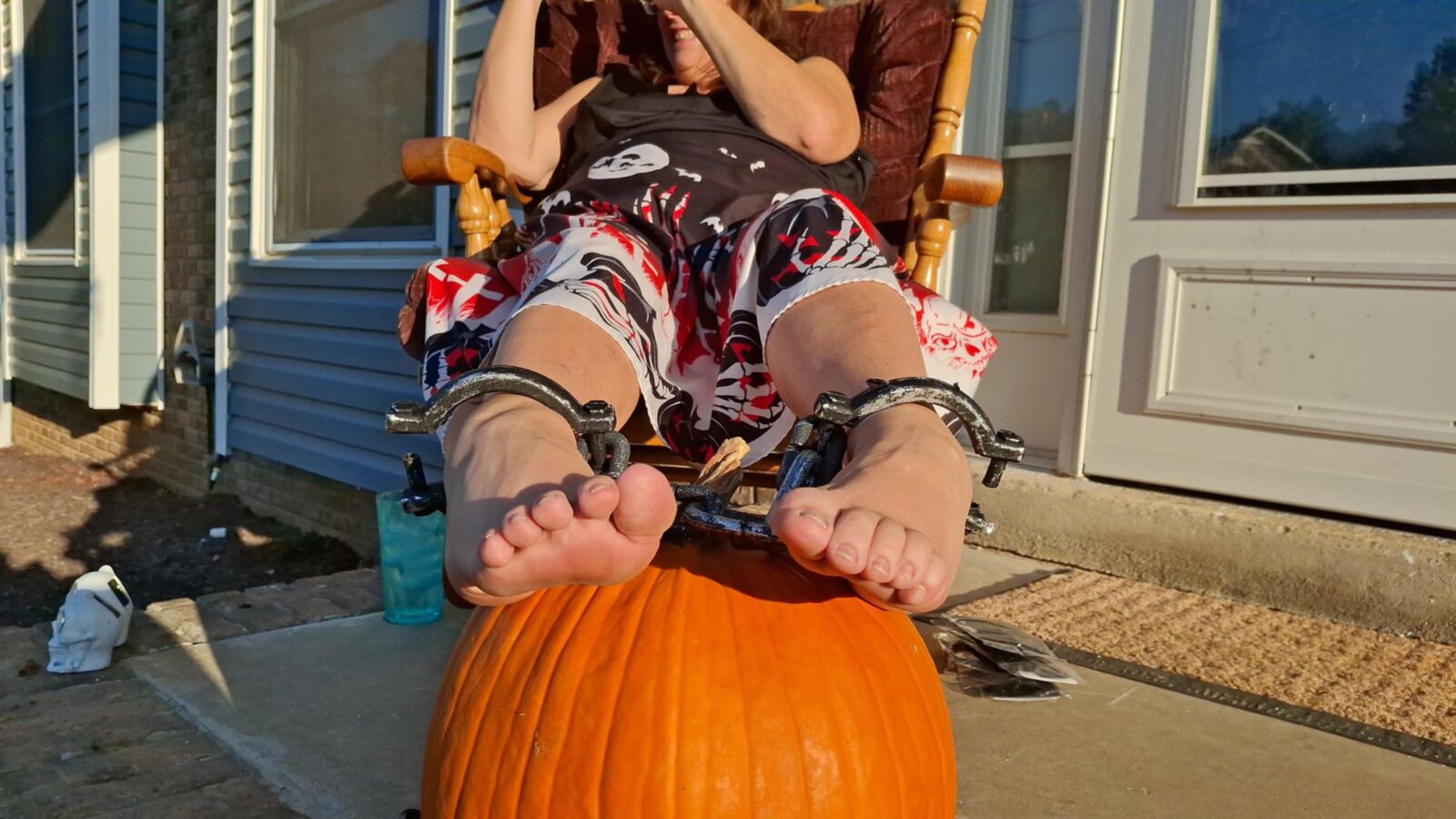 Showing off our Halloween feet