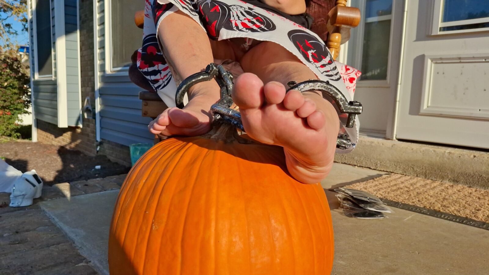 Showing off our Halloween feet