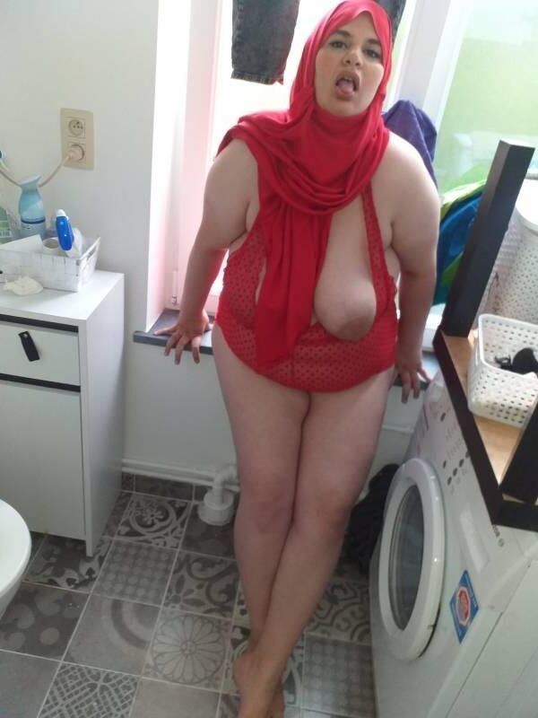 Muçulmano Fuckpig Gordo Hijabi Prostituta Mamilos Sexy