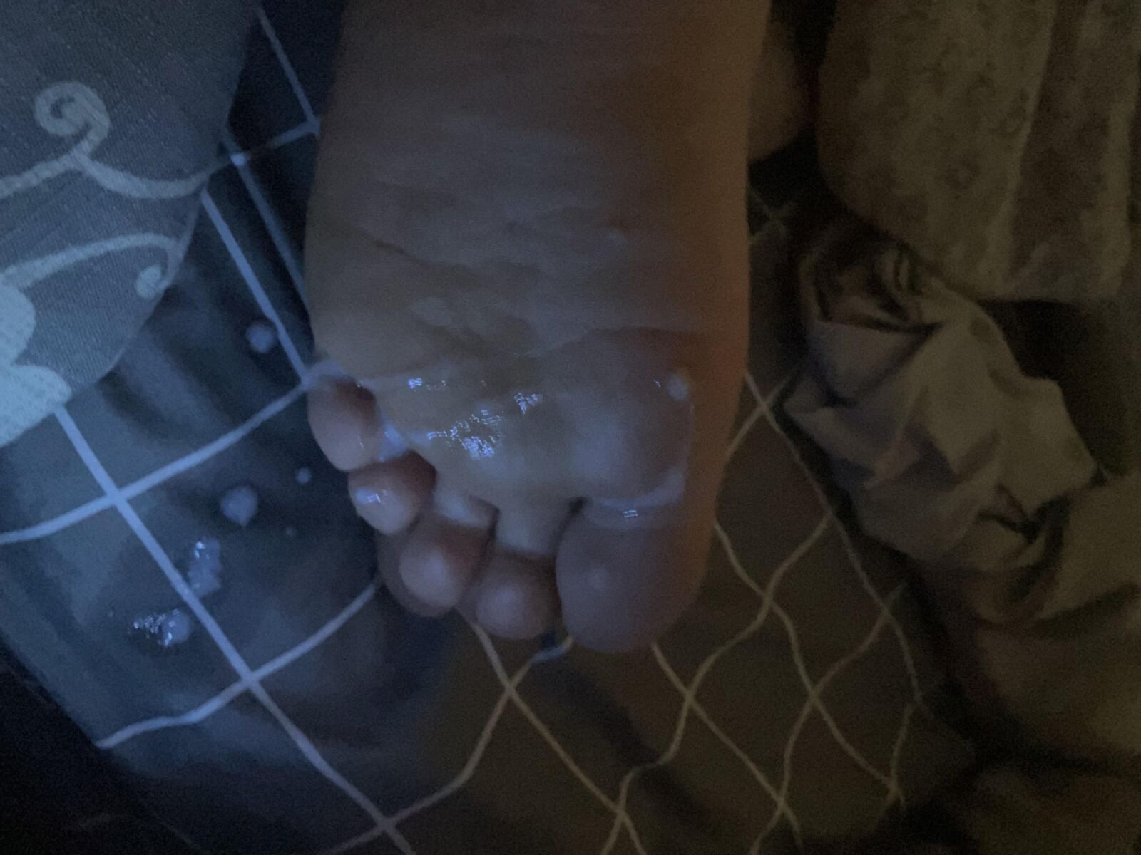 Footjob wife