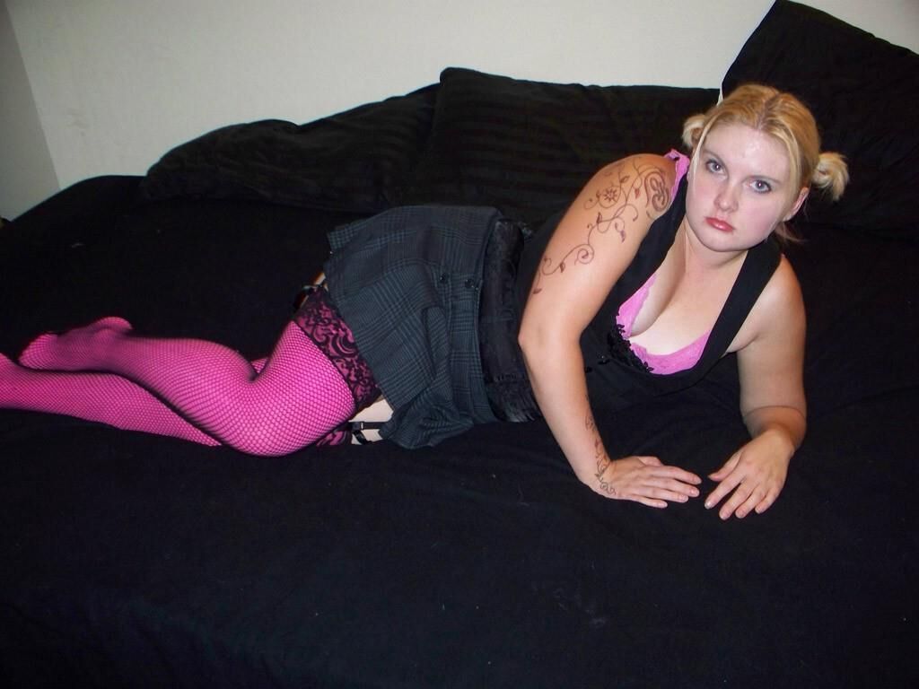 OLC PICS Chrystle in pink stockings