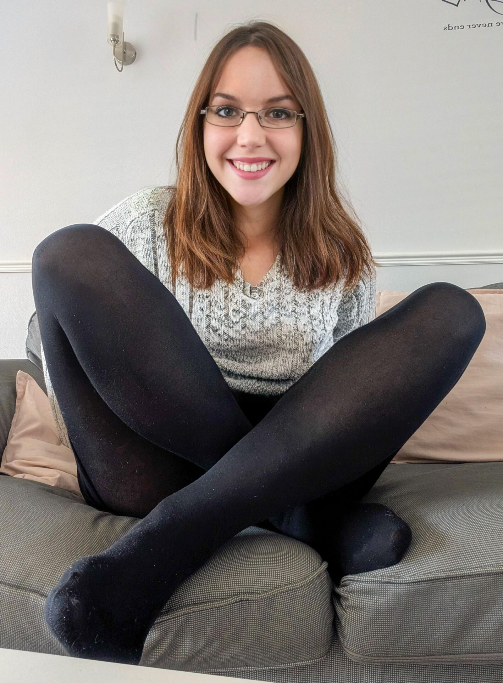 Amateur in pantyhose 