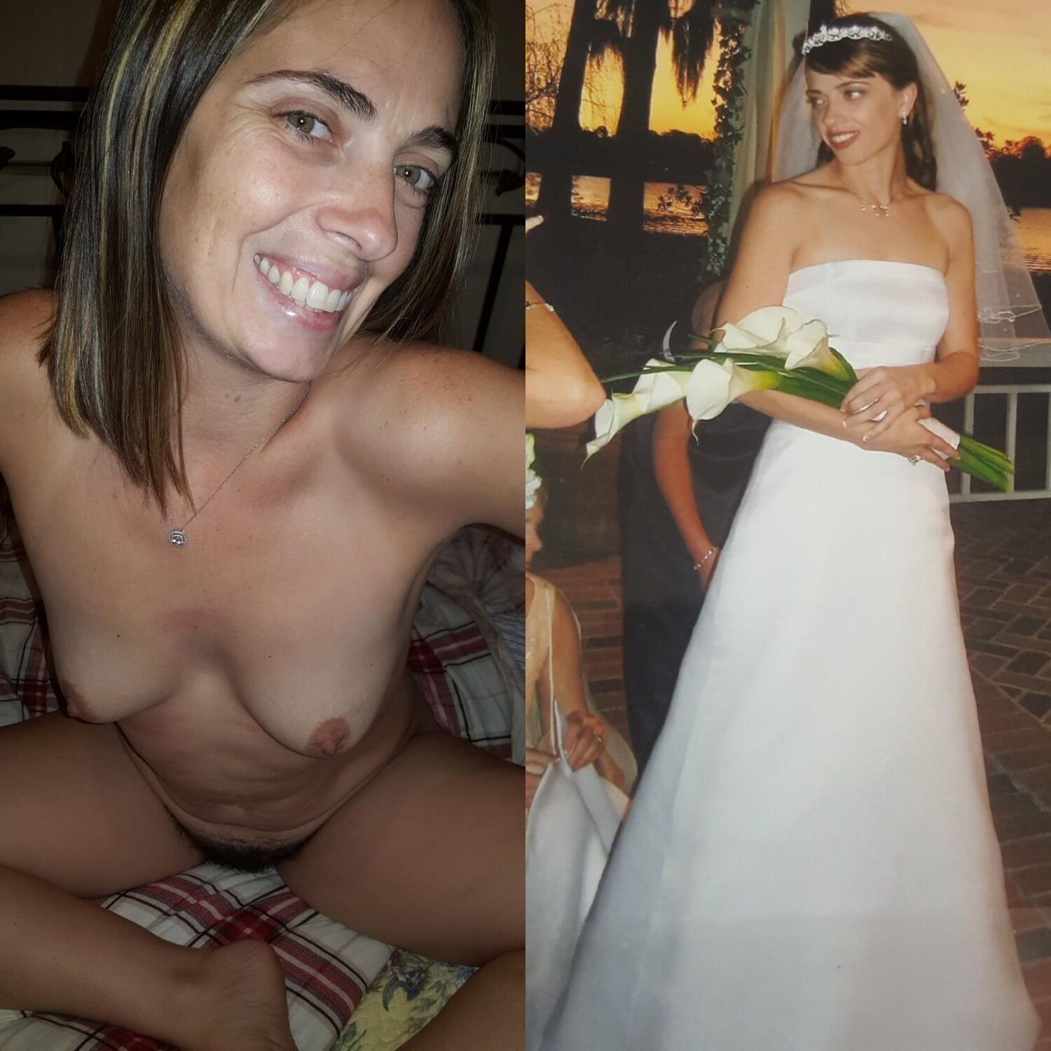 Novias desnudas vestidas y expuestas