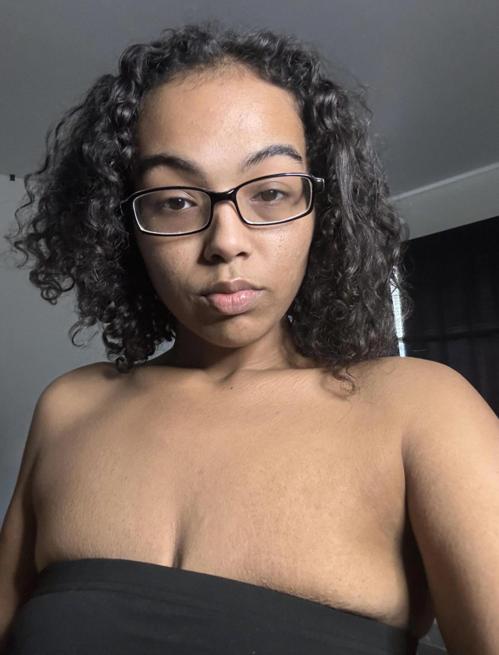 Mixed race milf with saggy little tits and mum bod