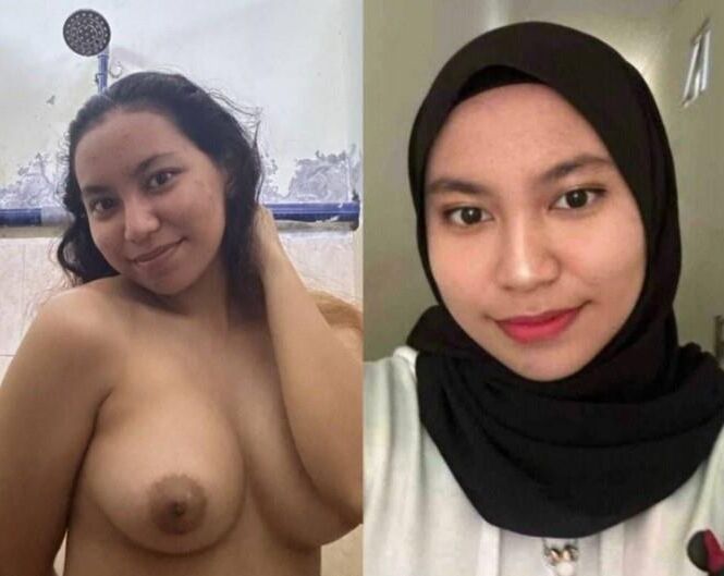 Dressed Undressed Asian Hijab Jilbab Ladies