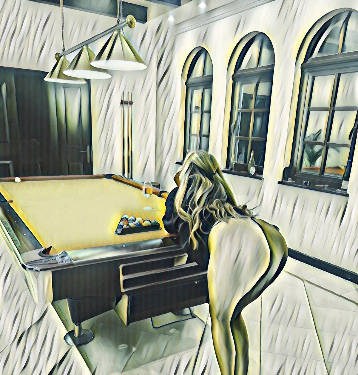 Люблю обнаженных девушек в Pooltable