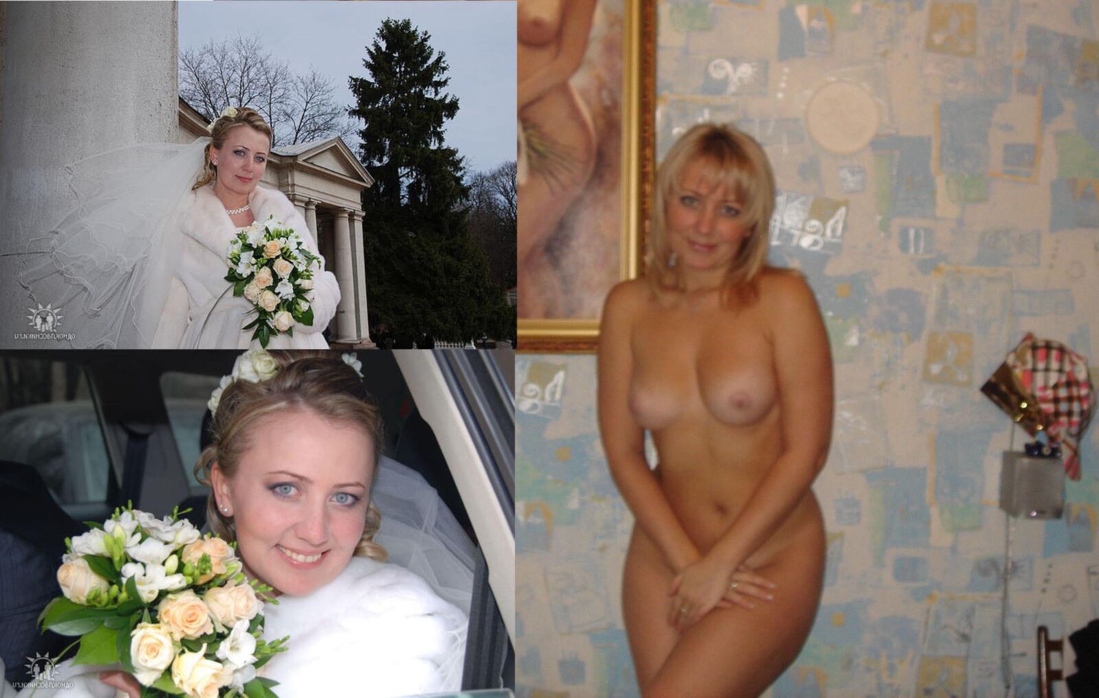 Russian Flowers. Collage of amateur russian girls vol. Brides