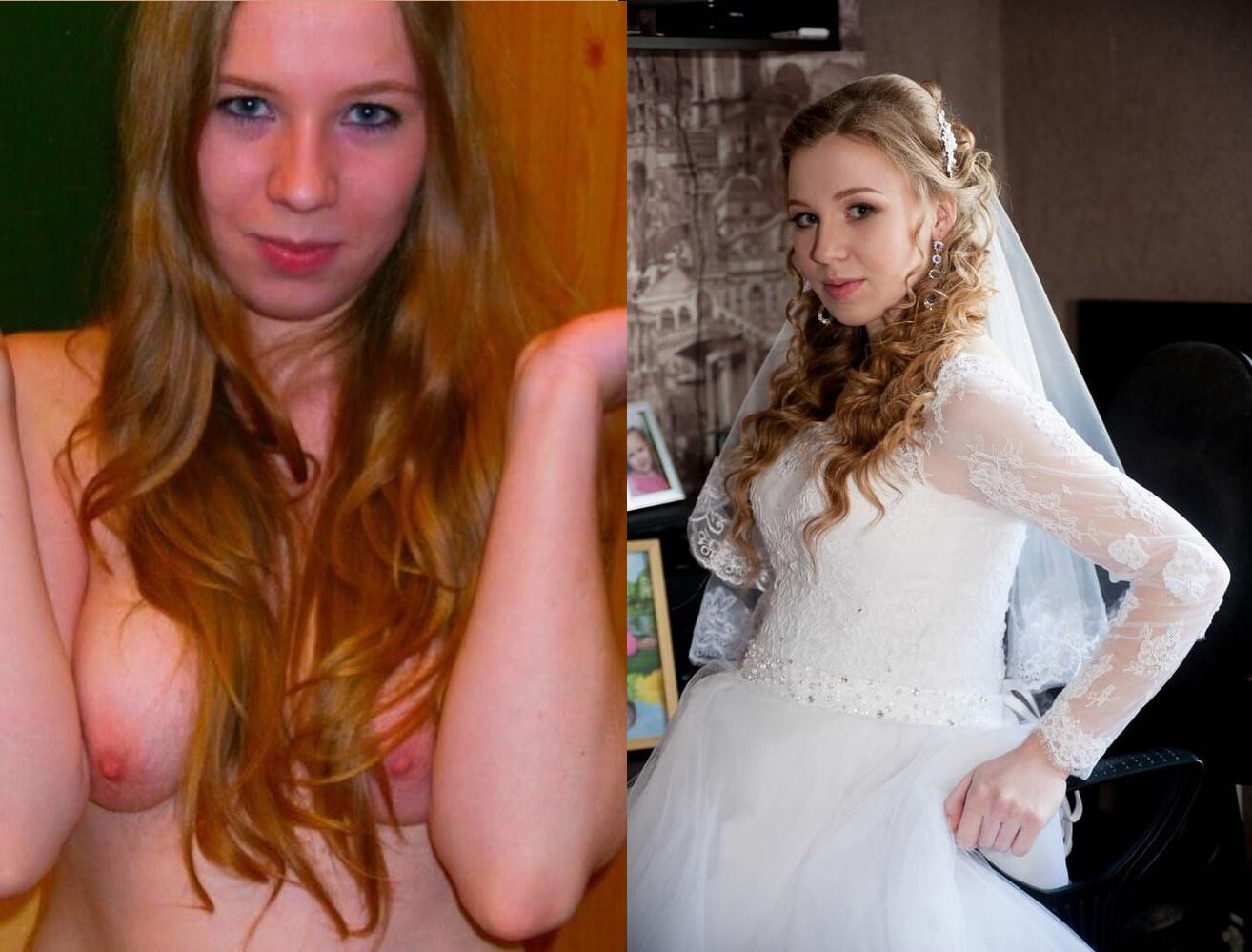 Russian Flowers. Collage of amateur russian girls vol. Brides