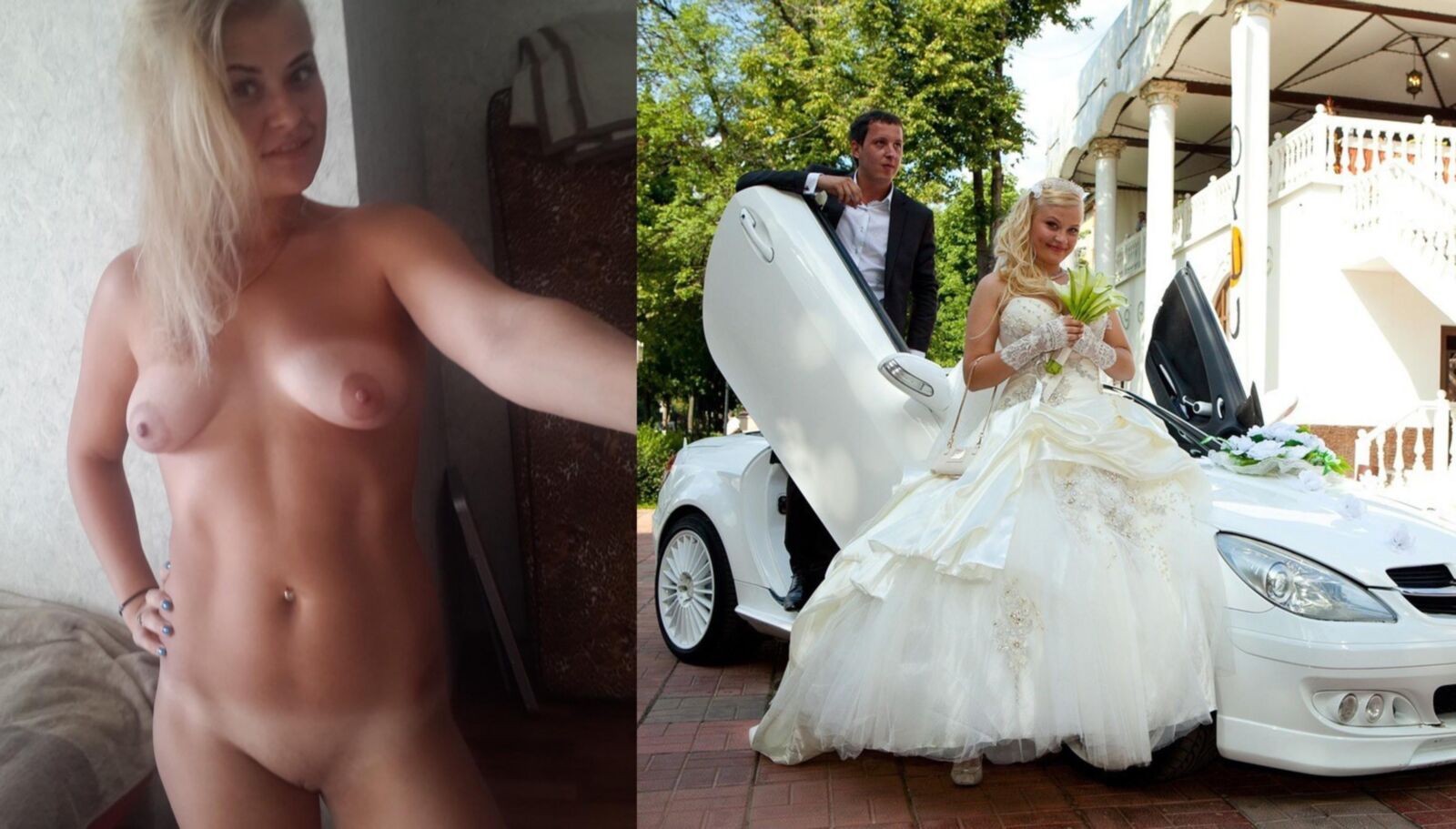 Russian Flowers. Collage of amateur russian girls vol. Brides