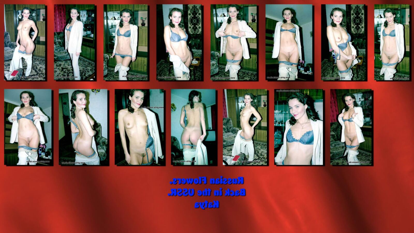 Russian Flowers. Collage of amateur russian girls vol. SE