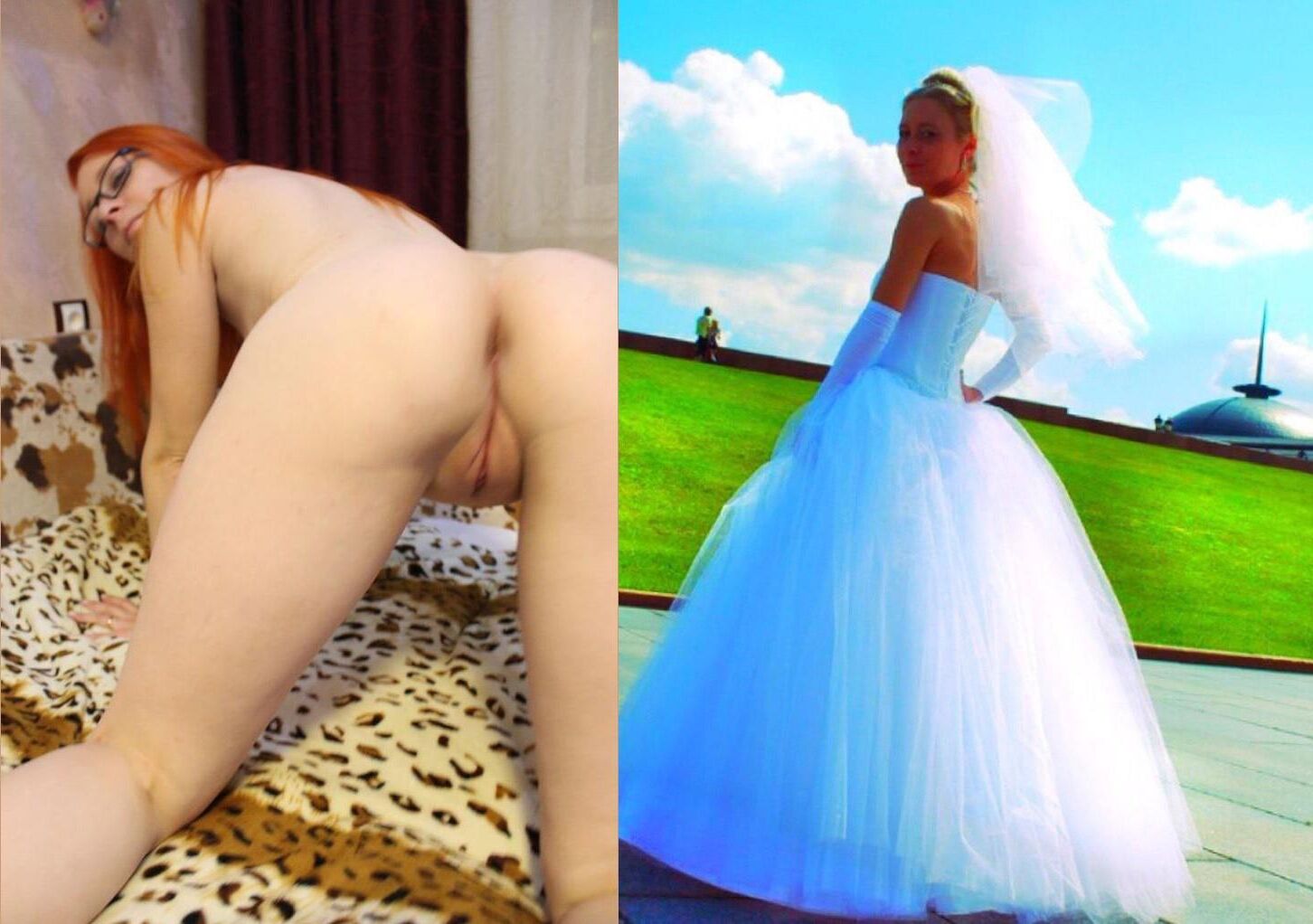 Russian Flowers. Collage of amateur russian girls vol. Brides