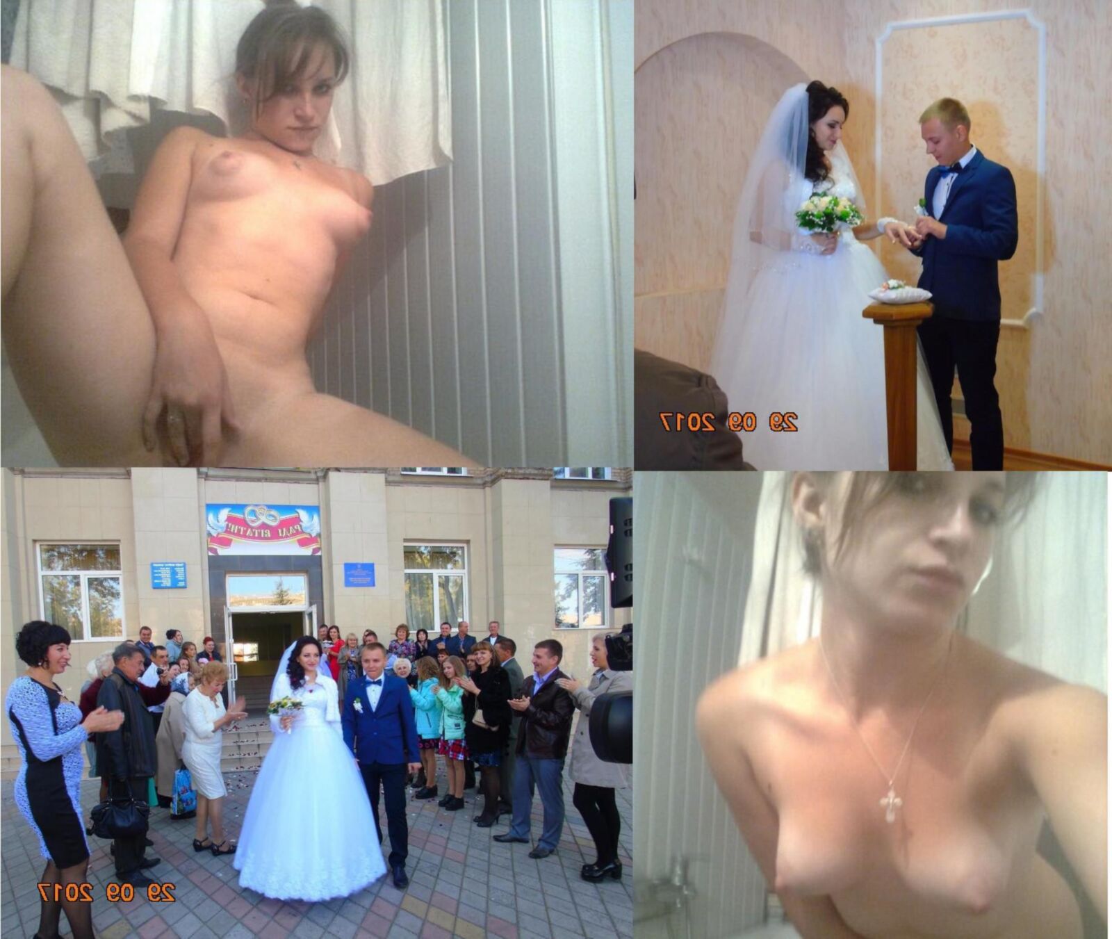 Russian Flowers. Collage of amateur russian girls vol. Brides