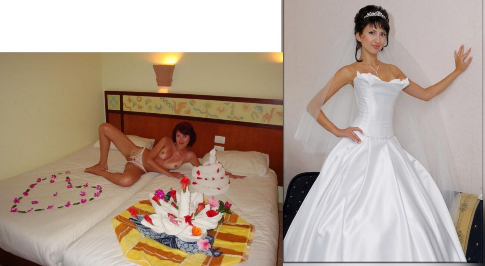 Russian Flowers. Collage of amateur russian girls vol. Brides