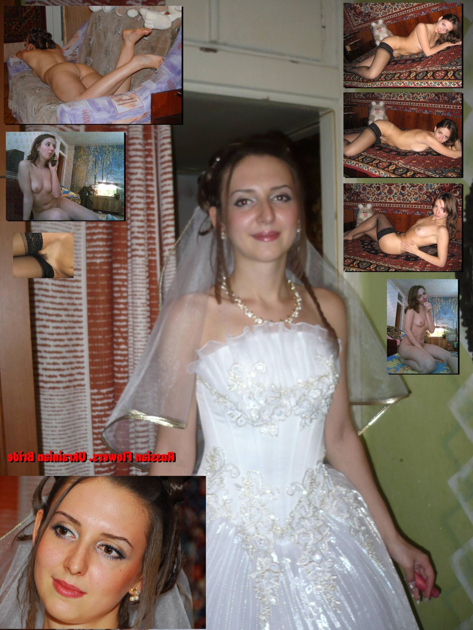 Russian Flowers. Collage of amateur russian girls vol.