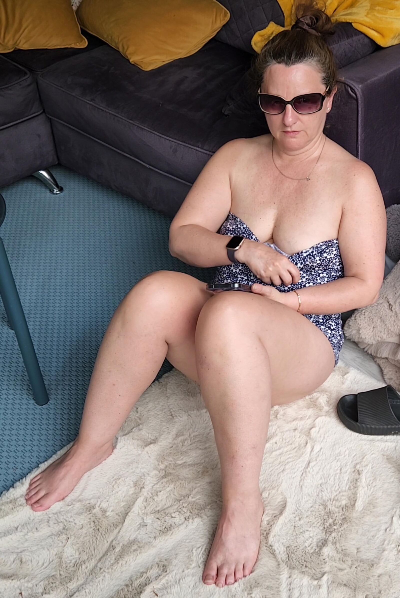 Mature milf nearly exposed want her to take anything off?