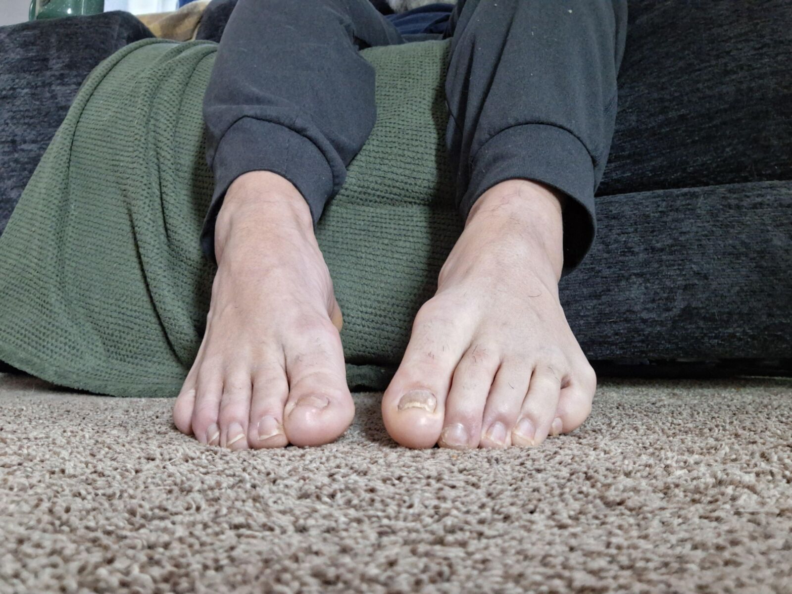 Barefoot feet soles up close