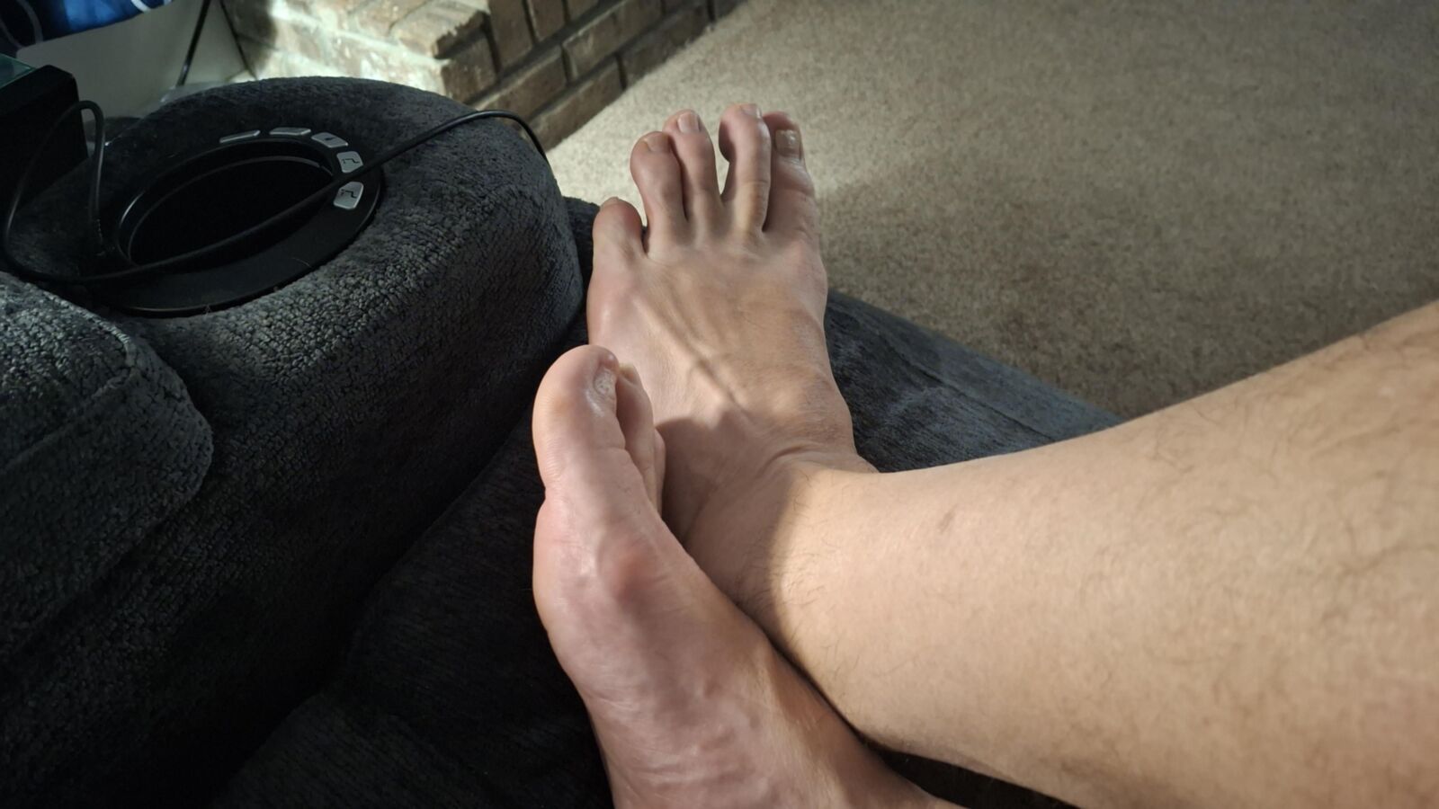 Barefoot feet soles up close