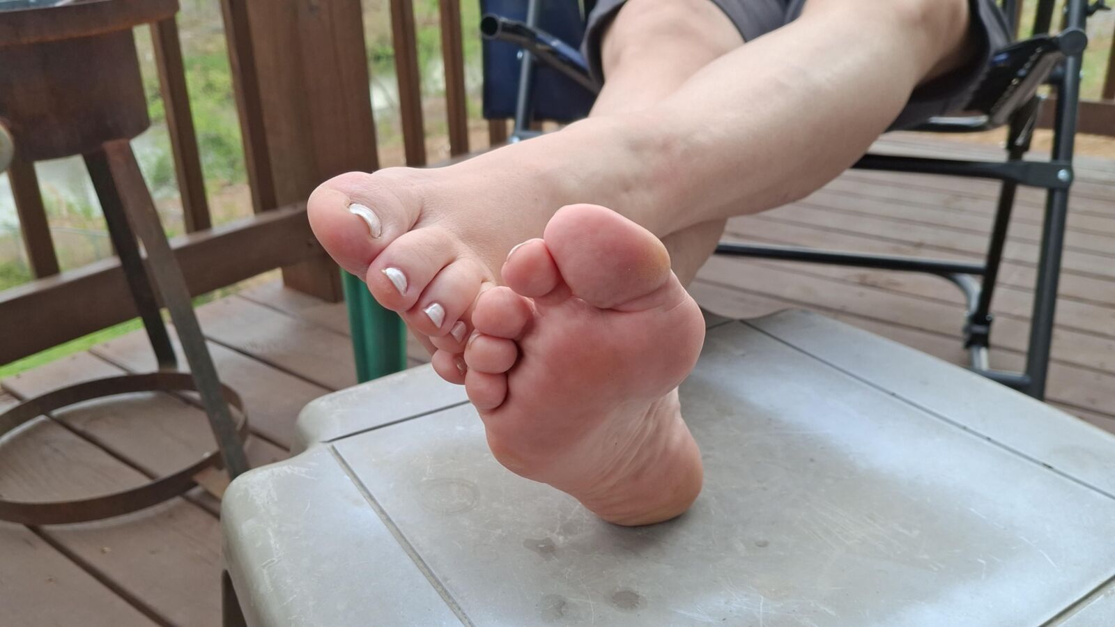 My Girlfriends sweet feet outdoors