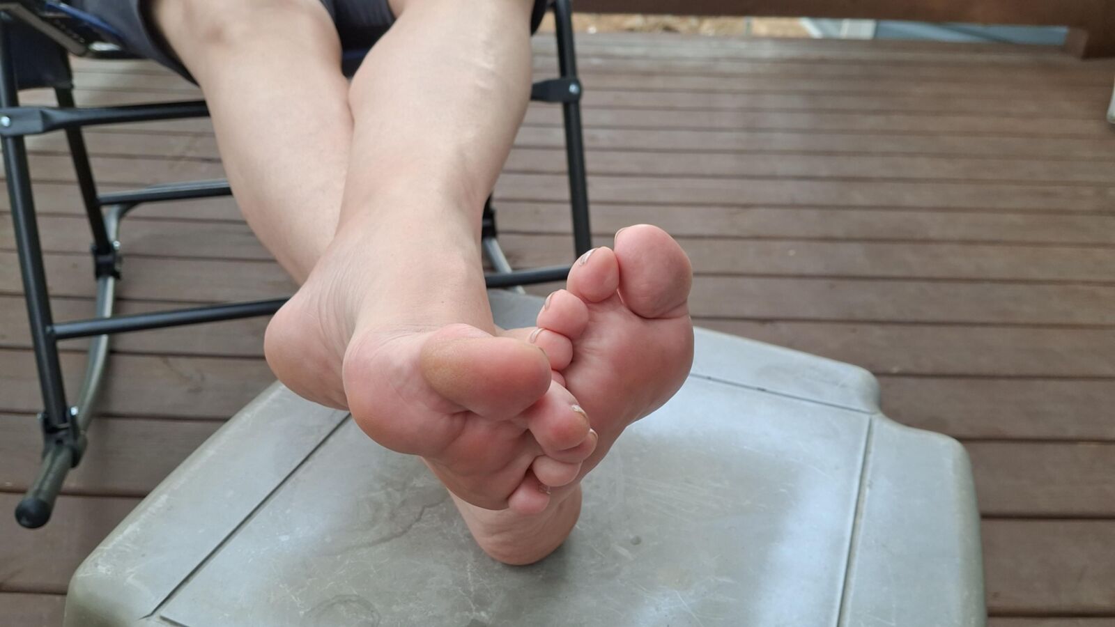 My Girlfriends sweet feet outdoors