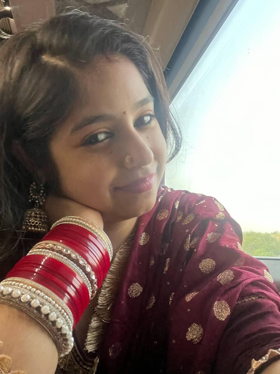 Esposa india tirando