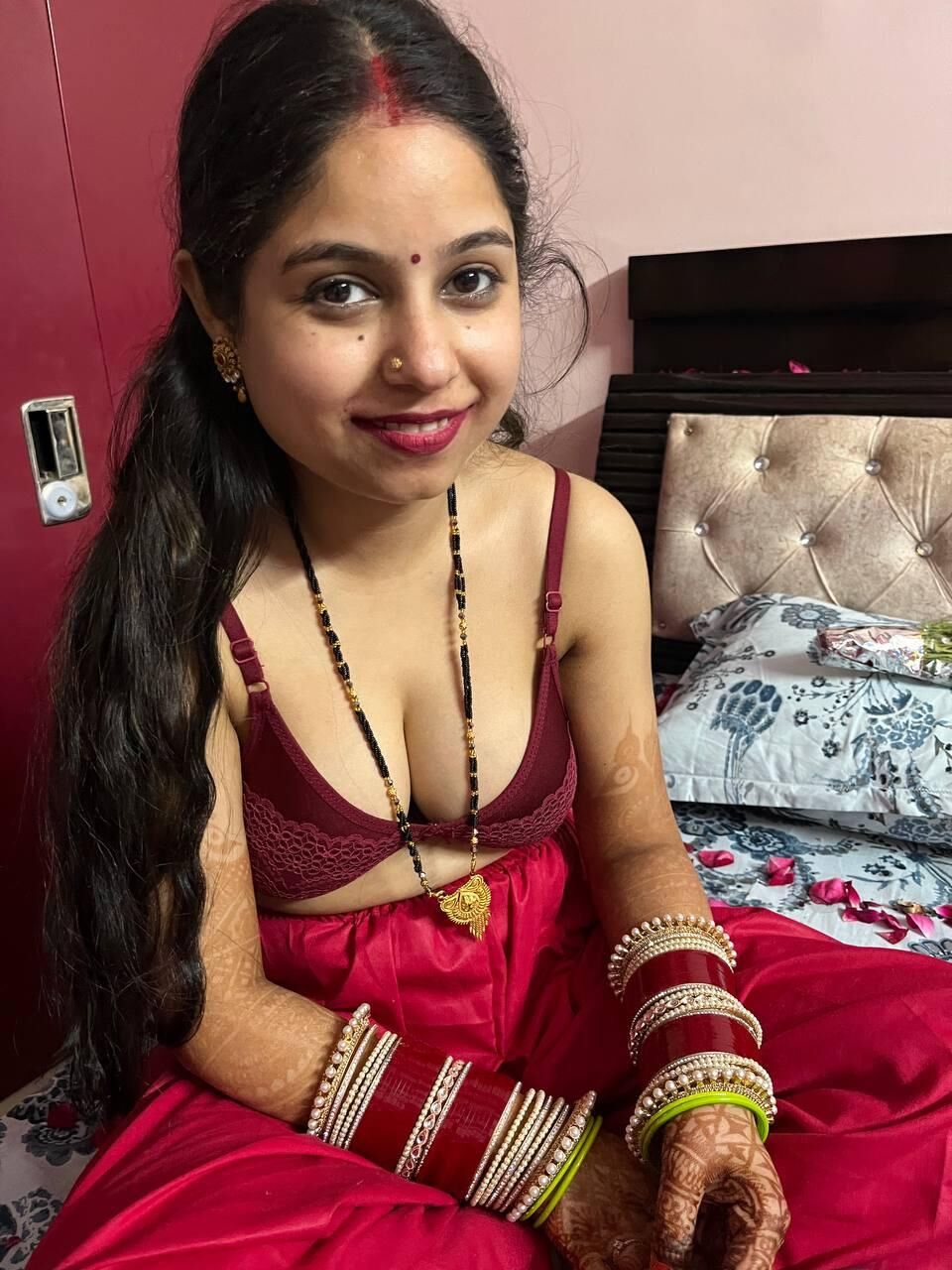 Esposa india tirando