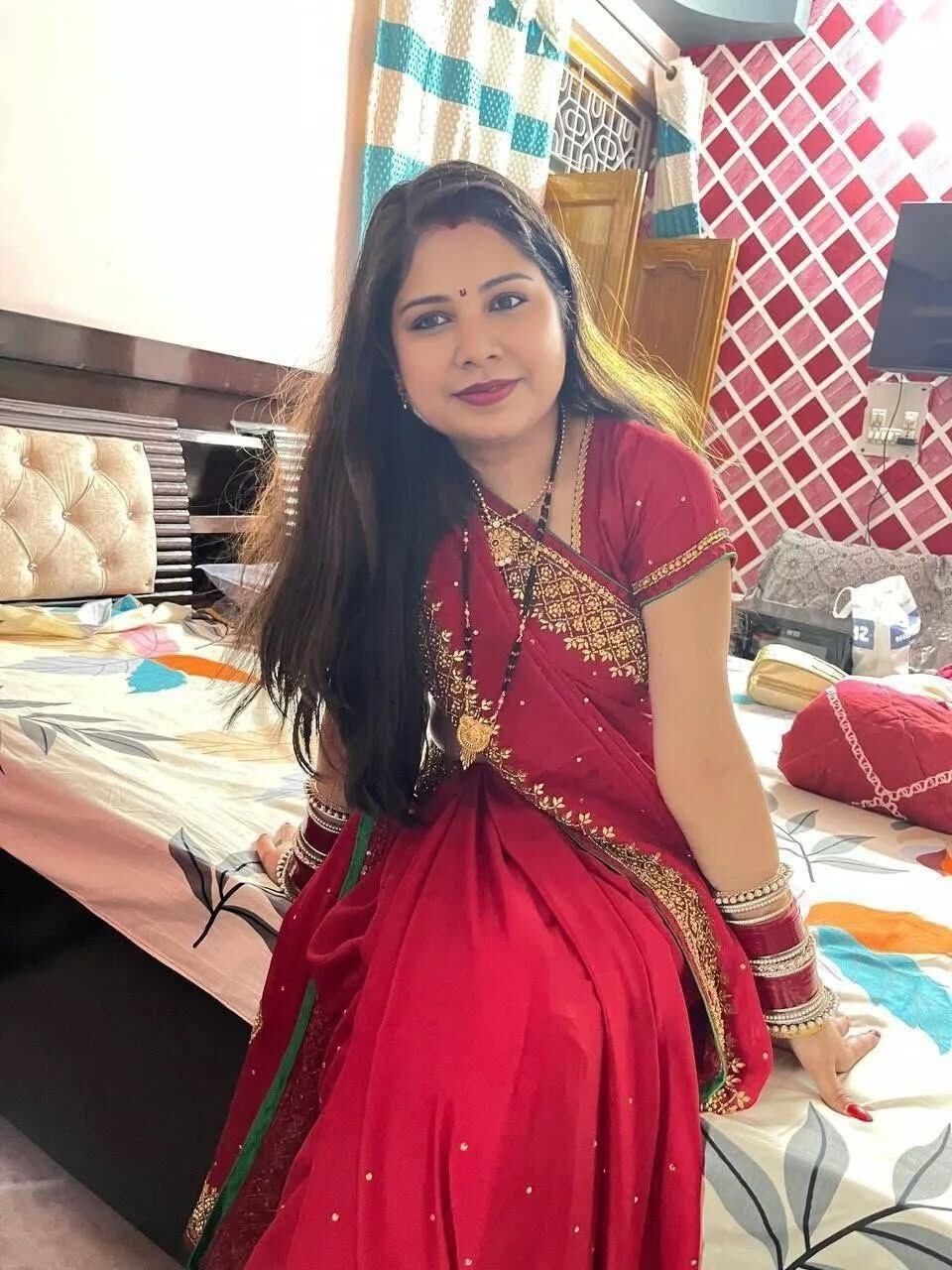 Esposa india tirando
