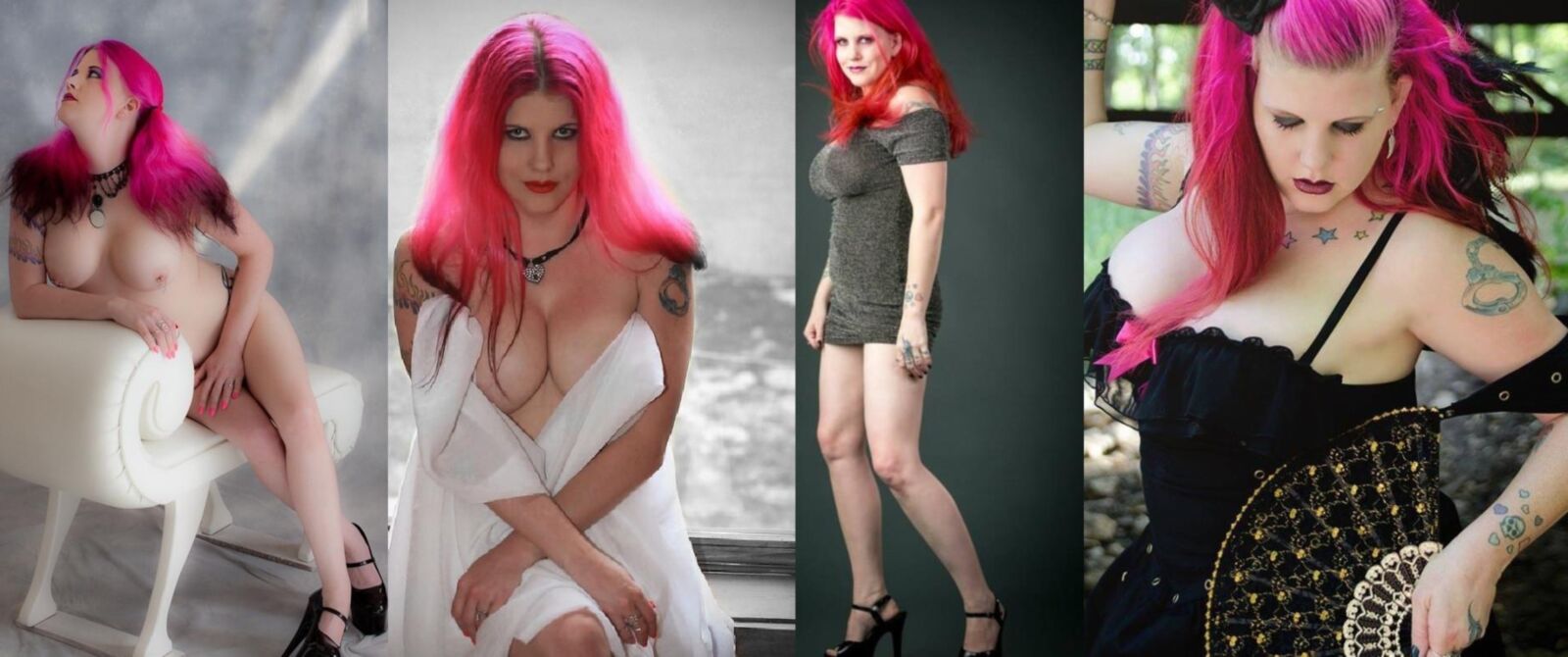 Dressed & Undressed Goth women