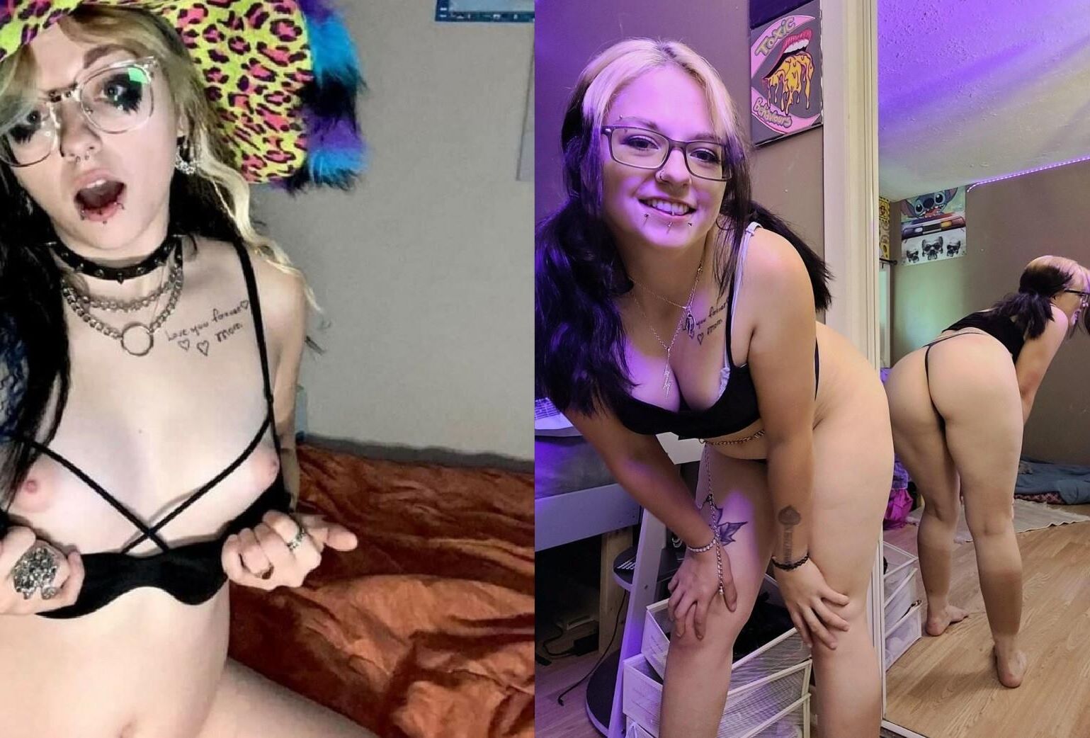 Dressed & Undressed Goth women