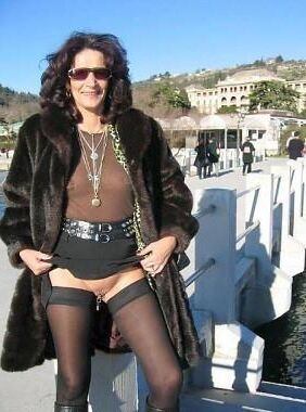 Women Standing Commando Wearing Sunglasses