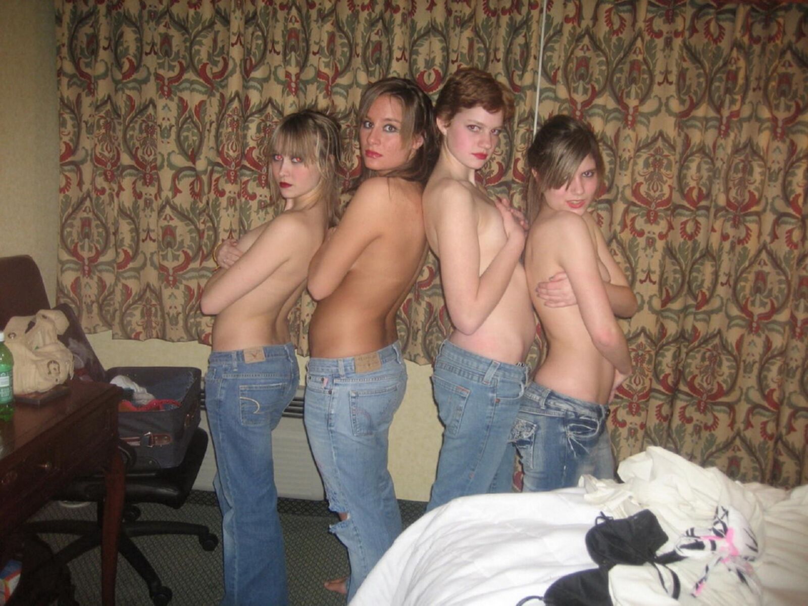 candid girl best friends almost nude young