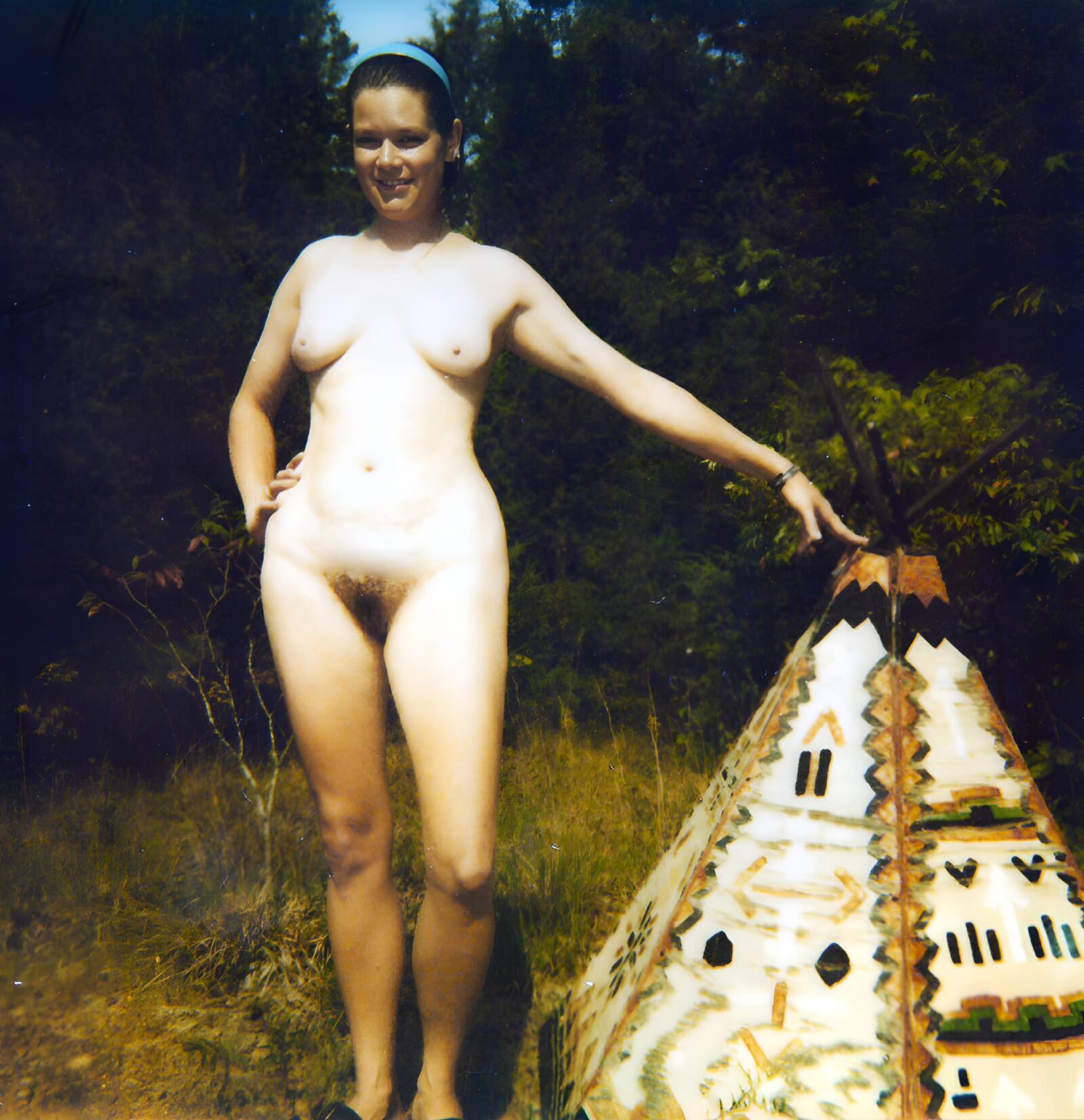 My Wife Barbara in the Woods part Polaroid