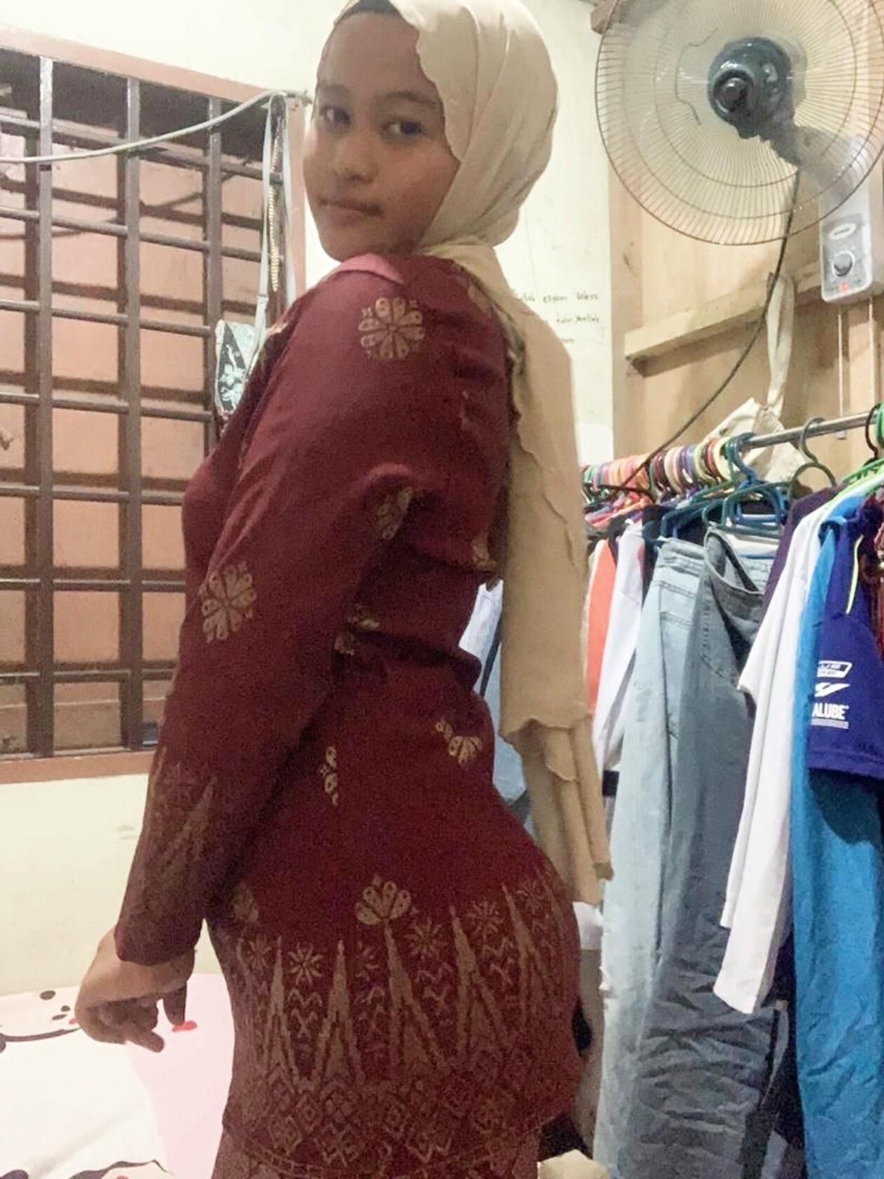 Thick Asian Muslim Swinger Hotwife exposing herself for a dare