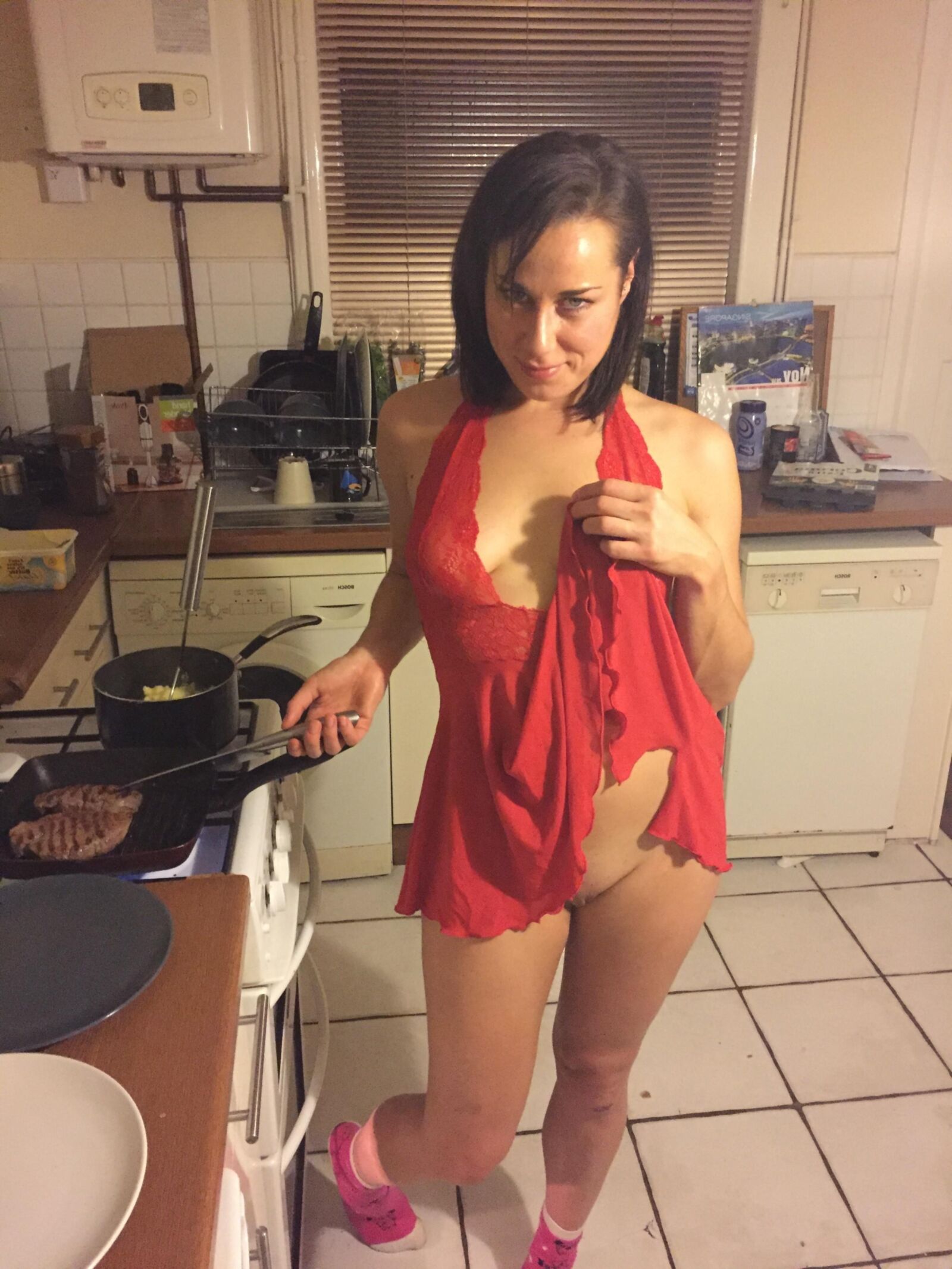 Slutty Housewives Cooking and Cleaning For Guests