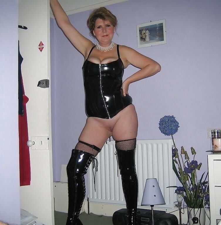 Women Standing Naked Commando Wearing Boots