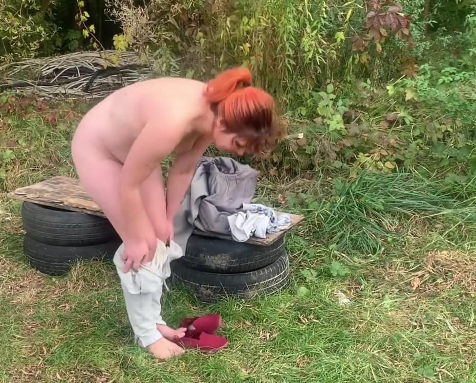 woman gets naked and dehumanised 