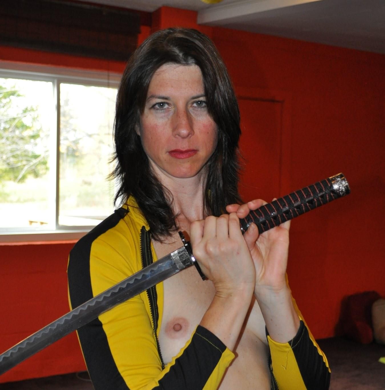 mini dress boots and a sword
