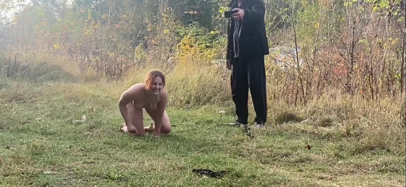 woman gets naked and dehumanised 