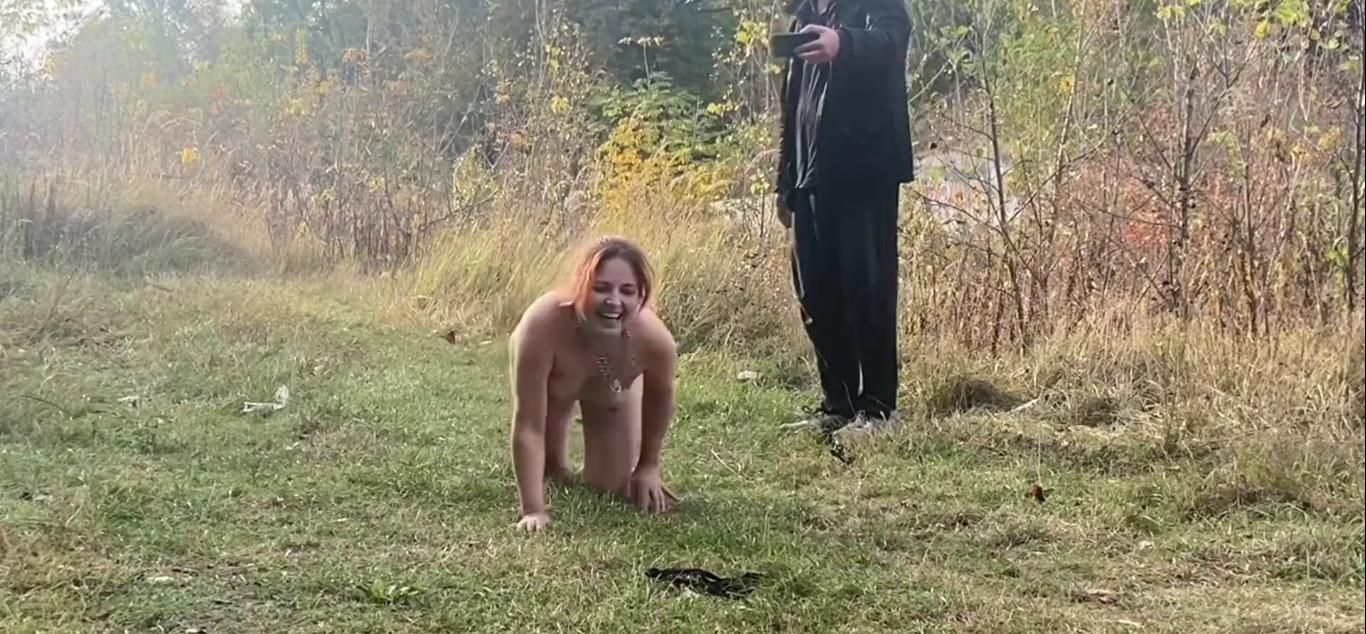 woman gets naked and dehumanised 