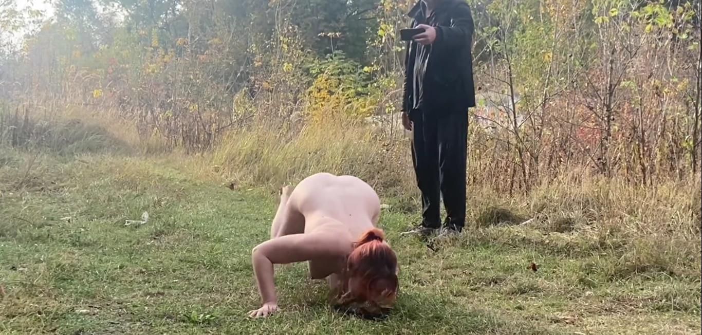 woman gets naked and dehumanised 
