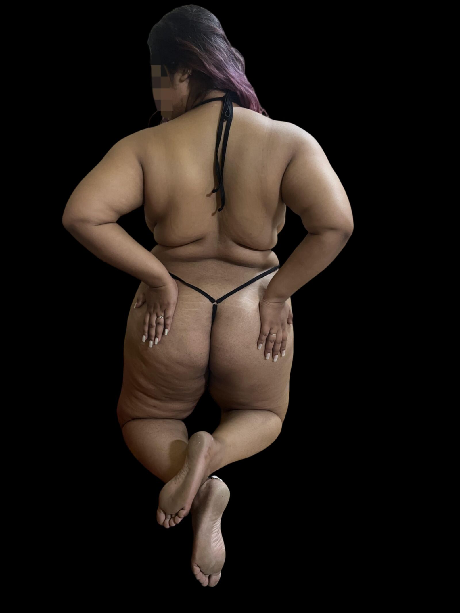 Chubby wife in her favourite black lingerie 