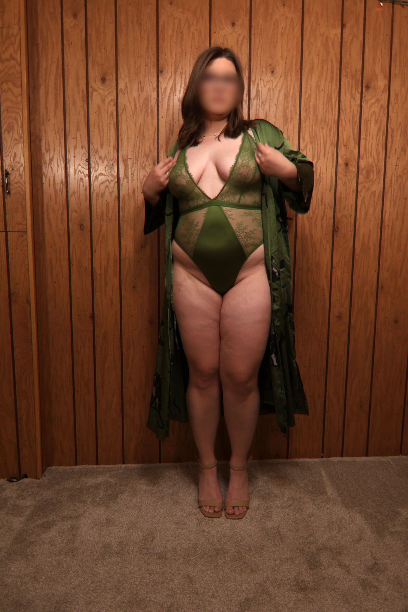 Curvy amateur wife lingerie 