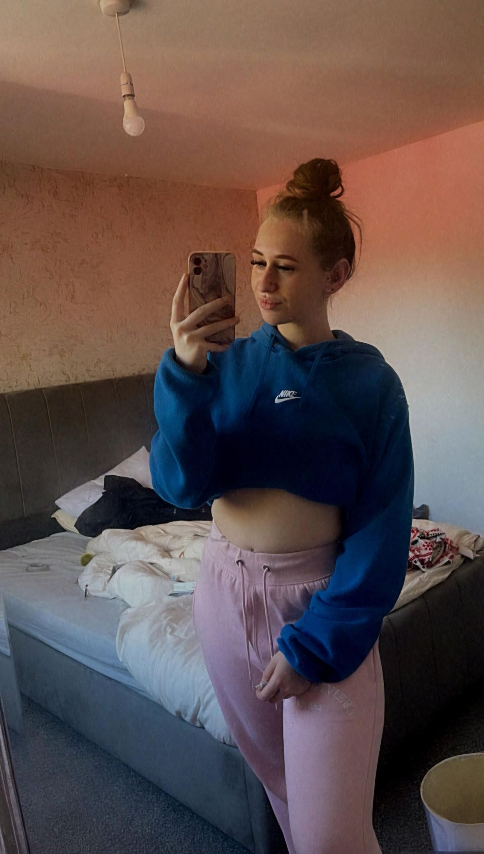 Skinny chav slag, teen mum, tiny saggy tits, fat arse