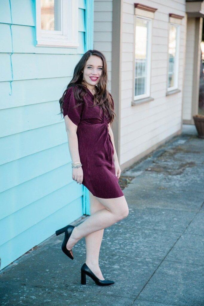 P Interesse an Schönheit junger Frau Modeblogger