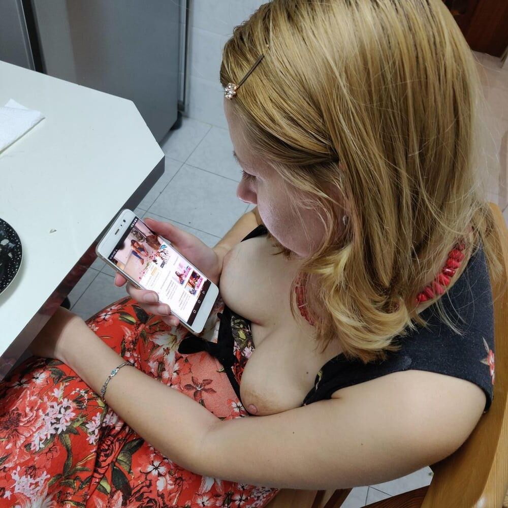 バスルームのイスラエル出身の妻タチアナ