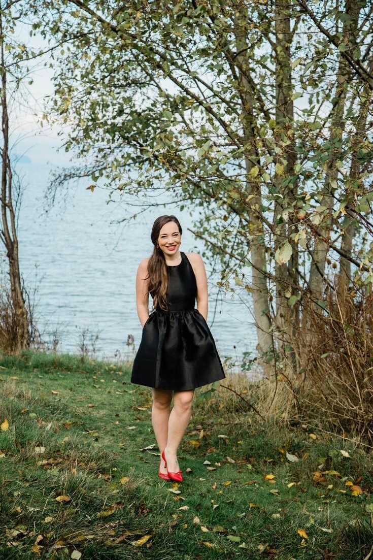 P Interesse an Schönheit junger Frau Modeblogger