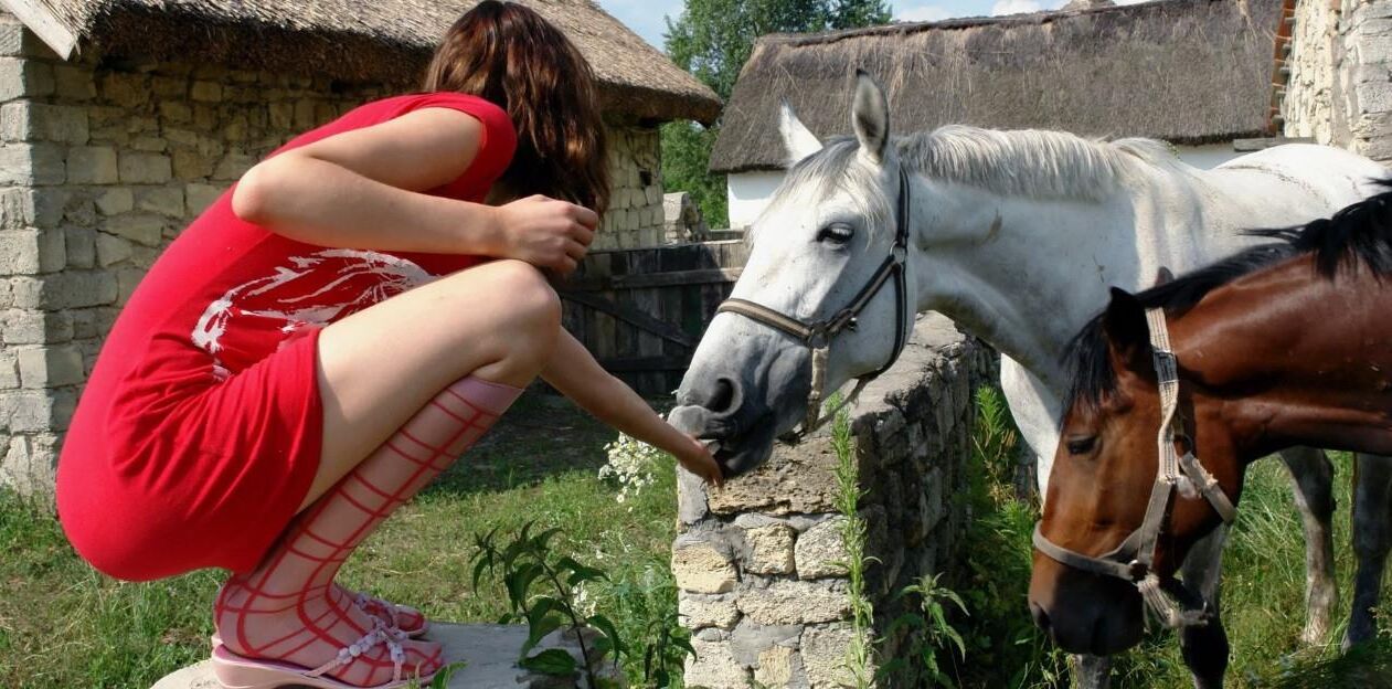 Sexy women with horses 